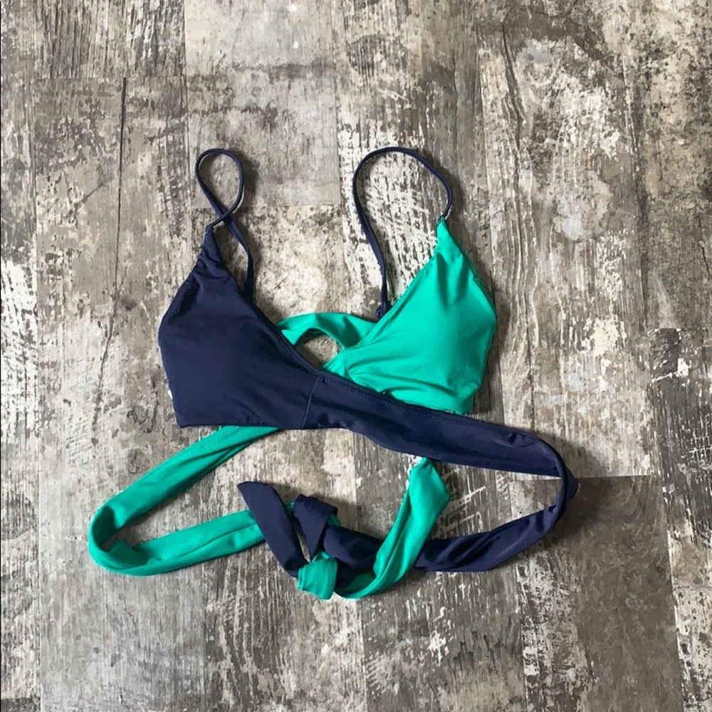AERIE WRAP SWIM TOP - Picture 1 of 2